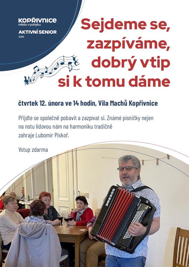 Sejdeme se, zazpíváme, dobrý vtip si k tomu dáme - plakát