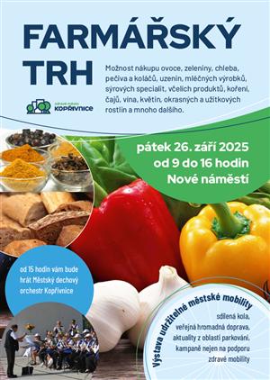 Výstava udržitelné mobility na farmářském trhu, září 8