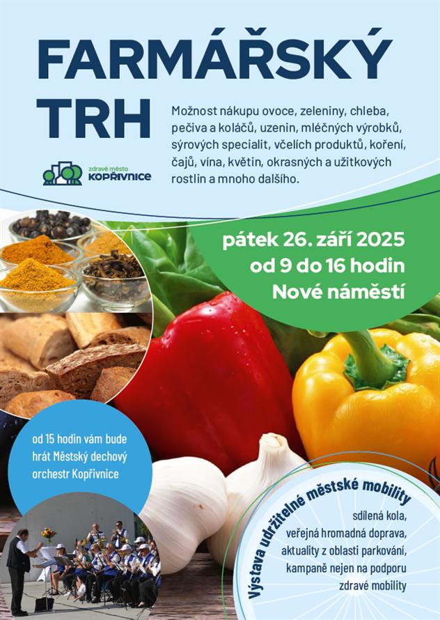 Výstava udržitelné mobility na farmářském trhu, září 8