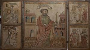 Oltář z původního dřevěného kostela sv. Bartoloměje