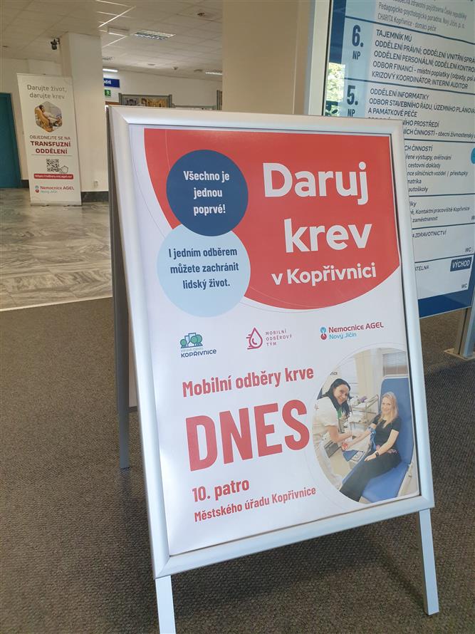 Daruj krev se Zdravým městem Kopřivnice - mobilní odběrový tým na radnici II 6