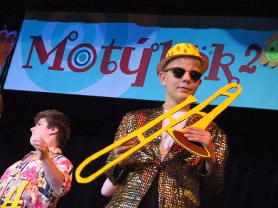 Tanec, hudba a pestrobarevná show další přehlídky tvorby postižených dětí přitáhly do kulturního domu stovky lidí.<br/>             
FOTO: DAVID MACHÁČEK
