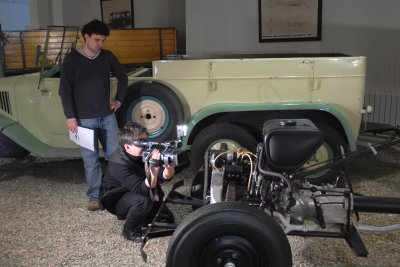 Tvůrci propagačních DVD pro Kopřivnici během tohoto týdne sbírali materiál i v Technickém muzeu.<br/>                                               
FOTO: DAVID MACHÁČEK
