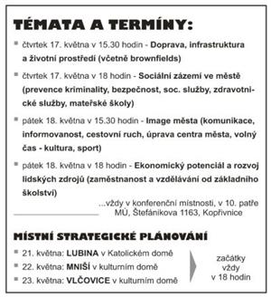 Témata a termíny