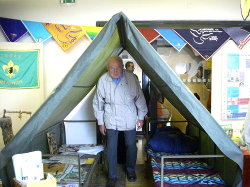 Výstava o skautingu nabízí i netradiční nahlédnutí do táborového stanu.<br/>                               
FOTO: DANA HOĎÁKOVÁ
