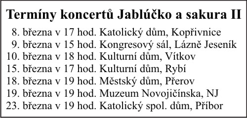 Termíny koncertů