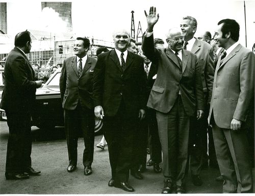 V roce 1973 navštívil Kopřivnici a Tatru tajemník ÚV KSČ Gustav Husák, o dva roky později se stal prezidentem republiky a zároveň symbolem normalizace.<br/>
FOTO: ARCHIV MUZEA FOJTSTVÍ
