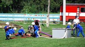 Mezi nejmladší účastníky soutěže patřilo domácí družstvo, které ve své kategorii skončilo poslední, ale elán a nasazení byly obrovské.<br/>      
FOTO: D. HOĎÁKOVÁ

