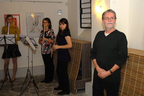 Ostravský výtvarník Petr Kuh vystavuje v suterénu Galerie ve vile oleje a akvarely beskydské krajiny.<br/>                                                                                        
FOTO: DAVID MACHÁČEK
