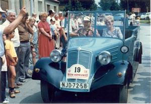 Tatra veterán Rallye Wien - Kopřivnice v roce 1987.<br/> 
FOTO: ARCHIV
