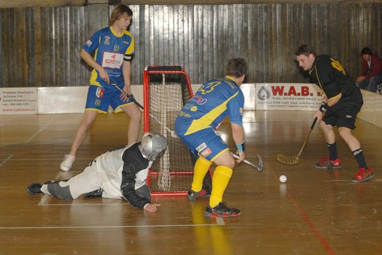 Vikingové o víkendu udrželi šanci na postup do play-off 1. ligy. První krok udělali v sobotu, kdy porazili vysoko Litvínov (na snímku), druhý v neděli, kdy zdolali Kladno.
FOTO: DAVID MACHÁČEK
