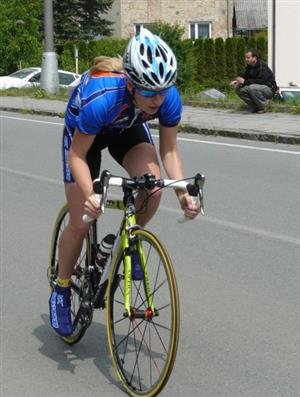 Eva Kratochvílová z SK Maxbike Ostrava dojela loni čtvrtá v bohumínské časovce.
FOTO: ARCHIV