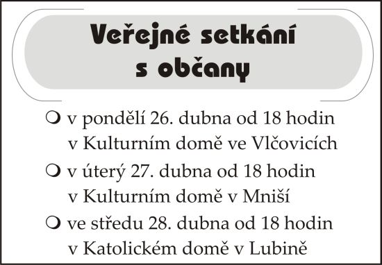 Veřejná setkání s občany