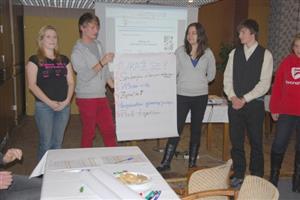 Členové dětského zastupitelstva prezentovali svých šest priorit, které by rádi ve spolupráci s městem zrealizovali.
FOTO: DANA HOĎÁKOVÁ