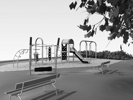 Návrh nového dětského hřiště, které má během prázdnin vzniknout ve sportovním areálu Vlčovic. Realizován bude firmou Hřiště, s. r. o., Brno.
REPRO: HŘIŠTE, s. r. o.