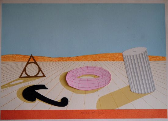 Jedna z grafik italského výtvarníka, surrealisty Lucia Del Pezza. Podobná díla jsou od úterý k vidění ve zdejší K-Galerii v suterénu Šustalovy vily. 
REPRO: ARCHIV