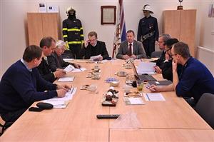 Bezpečnostní rada města se netradičně sešla k jednání v rekonstruované hasičské zbrojnici 
FOTO: DAVID MACHÁČEK