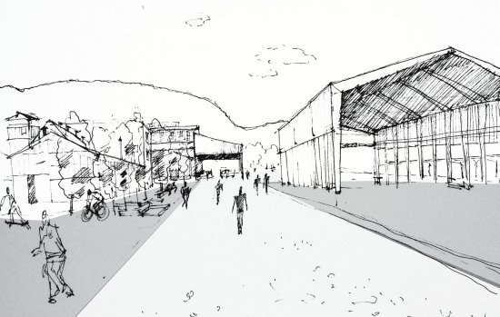 V místech mezi halou bývalé slévárny, do které by se mohlo přesunout muzeum automobilů, a železničním překladištěm by mohlo vzniknout jedno z nových kopřivnických ’náměstí’.