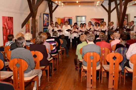 Pěvecké sdružení Kopřivnice si pro svůj Dušičkový koncert vybralo ne zcela tradiční prostory ve zdejším Muzeu Fojtství. Sváteční program nabídl klasickou hudbu i úpravy lidových písní. 
FOTO: DAVID MACHÁČEK