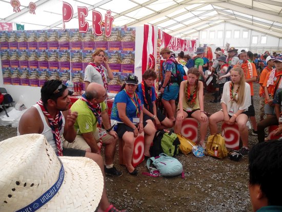 Součástí programu celosvětového skautského jamboree v Japonsku byly také prezentace zástupců jednotlivých národních kontingentů. 
FOTO: JIŘÍ LIŠKA