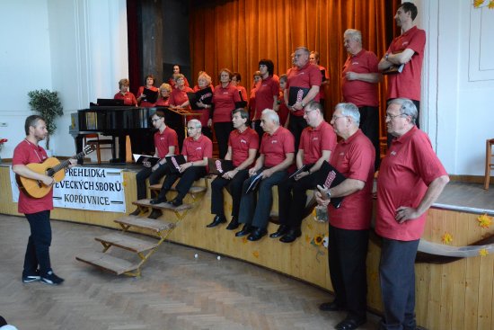 Sbor Carmen ze Zábřehu na Moravě se na 20. ročníku zdejší přehlídky pěveckých sborů představil v symbolicky uvolněném duchu. Spolu s nimi vystoupily ještě další tři sbory.
FOTO: DAVID MACHÁČEK