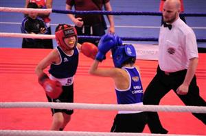 Boxeři K.A.T. Boxing Club ASK Kopřivnice pořádali krajské kolo, kde se představila pětice místních borců (vlevo Manuel Hidalgo).
FOTO: KRISTINA ČABLOVÁ