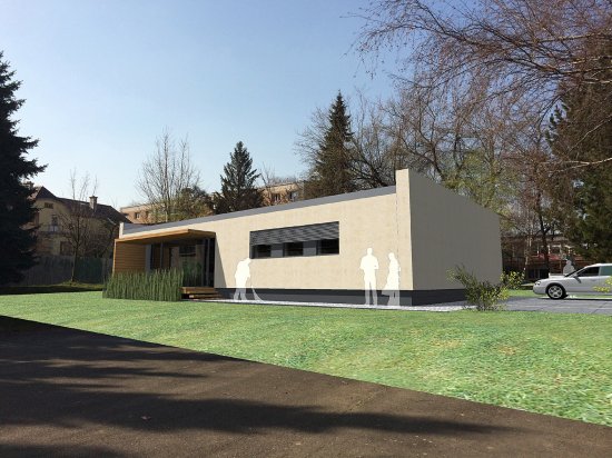 Vizualizace naznačující budoucí podobu sociálně terapeutických dílen v Kopřivnici. Město již vybralo firmu, která přebuduje bývalý výměník na ulici Školní.
FOTO: ARCHIV