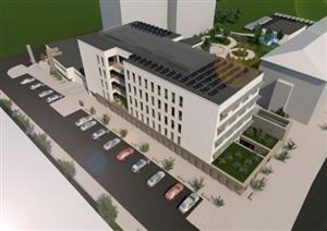 Vizualizace budoucí podoby domova pro seniory v Kopřivnici. Stavbu zhruba za čtvrt miliardy korun už připravují projektanti specializované firmy.
REPRO: MSK