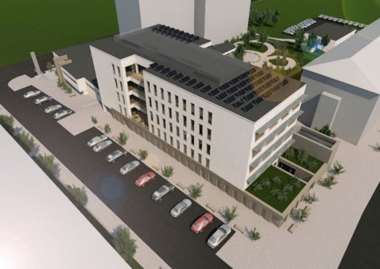 Vizualizace budoucí podoby domova pro seniory v Kopřivnici. Stavbu zhruba za čtvrt miliardy korun už připravují projektanti specializované firmy.
REPRO: MSK