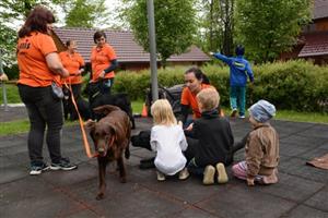 Členové canisterapeutického spolku SmilingDog prezentovali v prostorách skautského centra, jak skloubit rodinný život s chovem psů. Návštěvníci měli možnost sledovat ukázky poslušnosti psích mazlíčků.
FOTO: DAVID MACHÁČEK