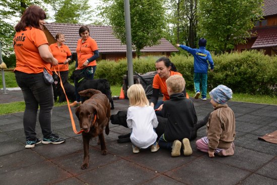 Členové canisterapeutického spolku SmilingDog prezentovali v prostorách skautského centra, jak skloubit rodinný život s chovem psů. Návštěvníci měli možnost sledovat ukázky poslušnosti psích mazlíčků.
FOTO: DAVID MACHÁČEK
