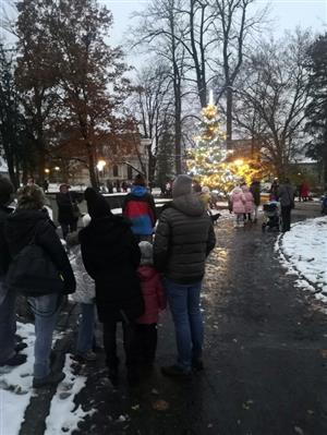 Přesto, že zahájení adventu nebylo letos spojeno s žádnými akcemi, první rozsvícení vánočního stromu si v neděli nenechala ujít řada obyvatel města.
FOTO: DAVID MACHÁČEK