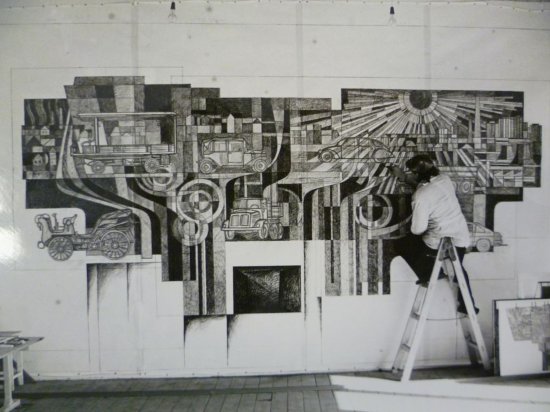 Ilja Hartinger při práci na návrhu díla.
FOTO: ZEMSKÝ ARCHIV OPAVA