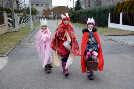 Po loňské pauze se v ulicích města objevily skupinky koledníků vybírající příspěvky v Tříkrálové sbírce pro Arcidiecézní charitu. Letošní ročník sbírky skončí už tuto neděli.
FOTO: DAVID MACHÁČEK
