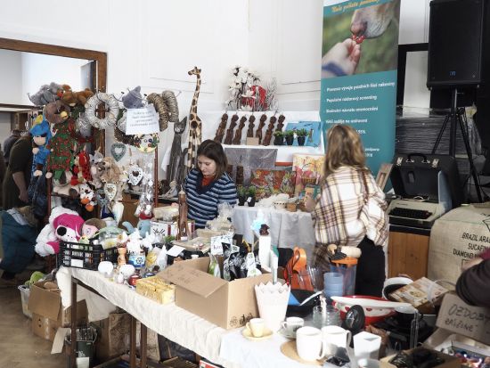 Prodejkyně tohoto stánku z letošního podzimního blešáku se výtěžek rozhodly věnovat ve prospěch Českého centra signálních zvířat.
FOTO: KATEŘINA HOLUBOVÁ

