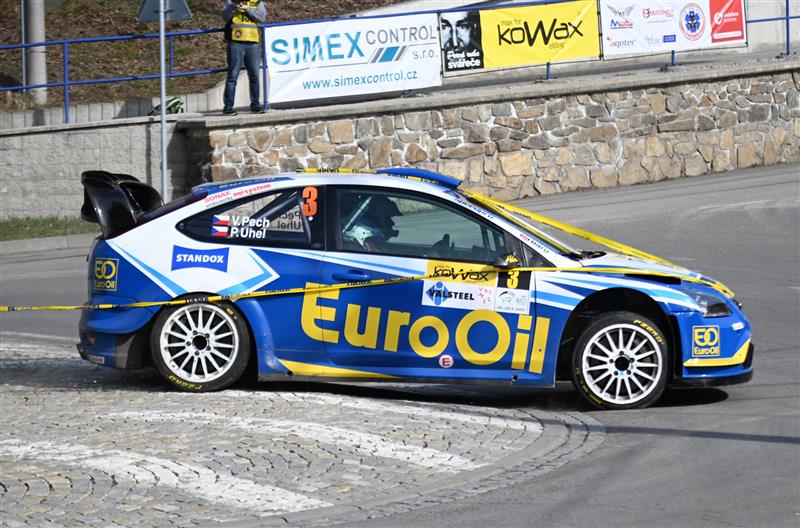Titul z loňského ročníku bude na Valašské rally obhajovat posádka Václav Pech – Petr Uhel s vozem Ford Focus WRC. FOTO: DAVID MACHÁČEK
