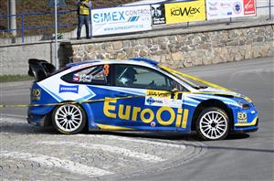 Titul z loňského ročníku bude na Valašské rally obhajovat posádka Václav Pech – Petr Uhel s vozem Ford Focus WRC. FOTO: DAVID MACHÁČEK
