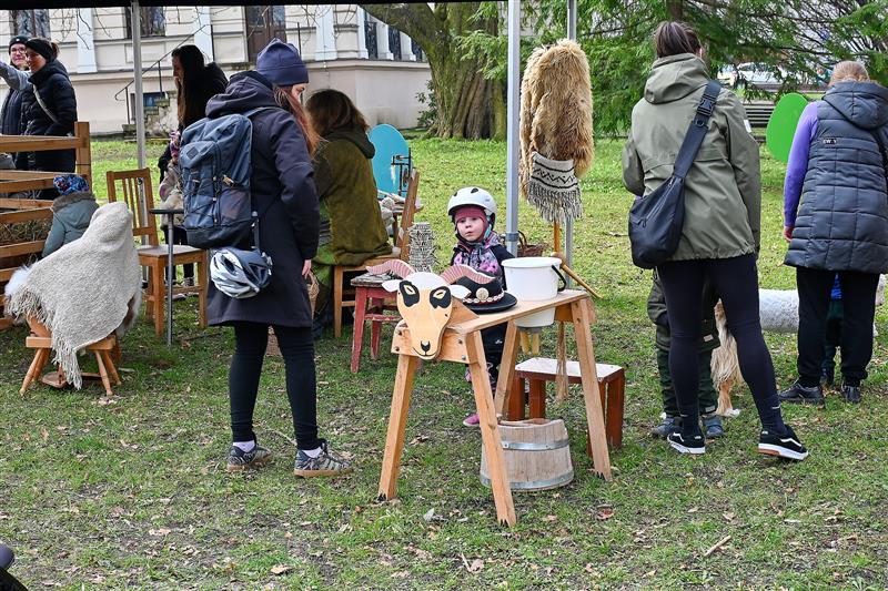 Součástí velikonočního jarmarku, který proběhl na Zelený čtvrtek, byla i mobilní salaš, kde se především děti mohly setkat nejen s živými ovečkami, ale také poznat způsoby zpracování vlny nebo si vyzkoušet trenažér dojení.